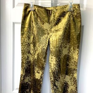 Gorgeous NWT METALLIC Stretch Pants Sz L